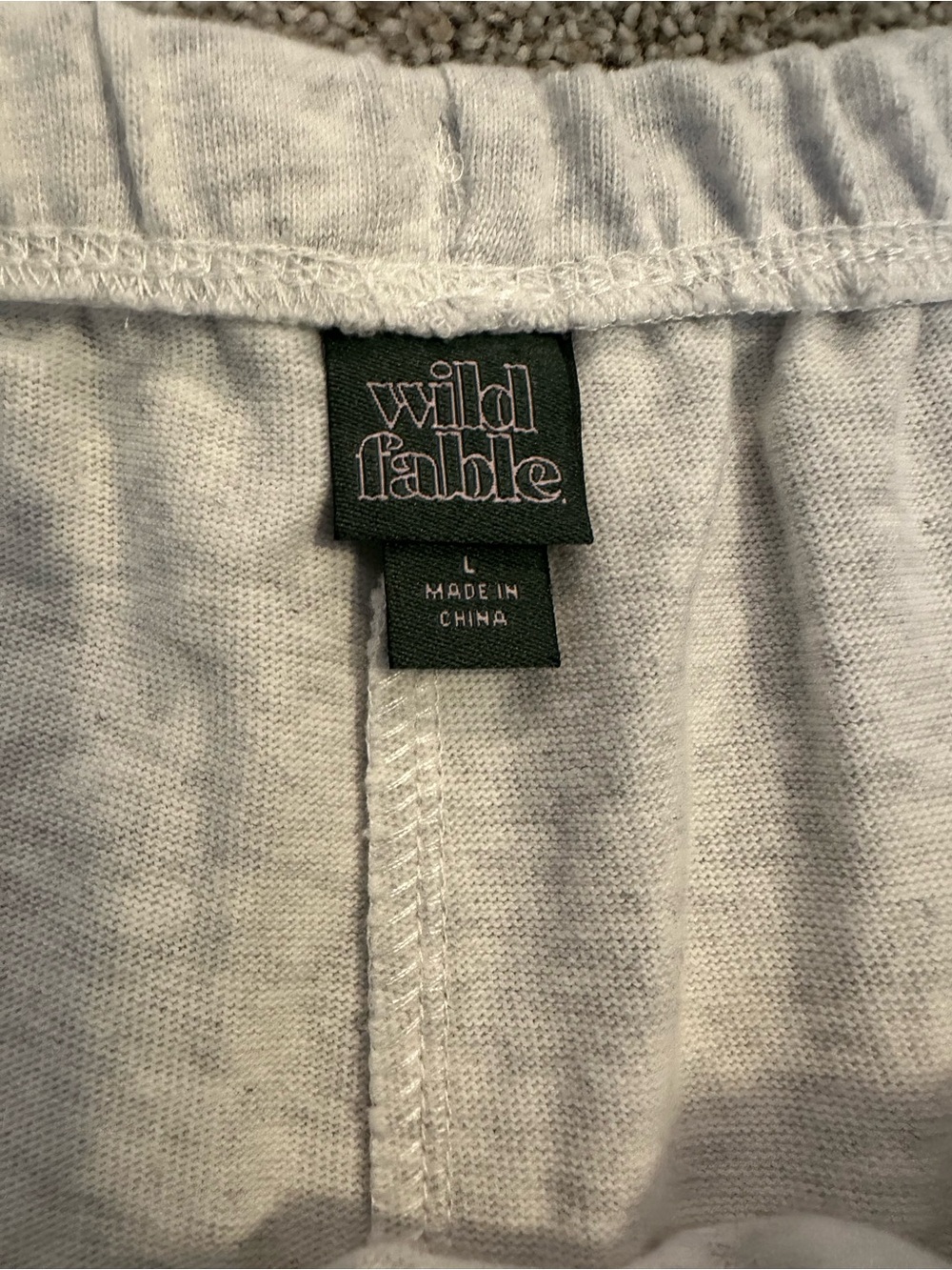 Wild Fable Light Gray Lounge Pants with Elastic Waist/drawstring. NWT Size L - Picture 2 of 5